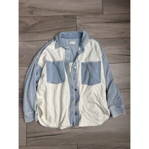 Z Supply - All Day Color Block Jacket Blue Size Large BZ